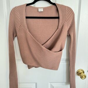 Abercrombie & Fitch Ribbed Long Sleeve Top